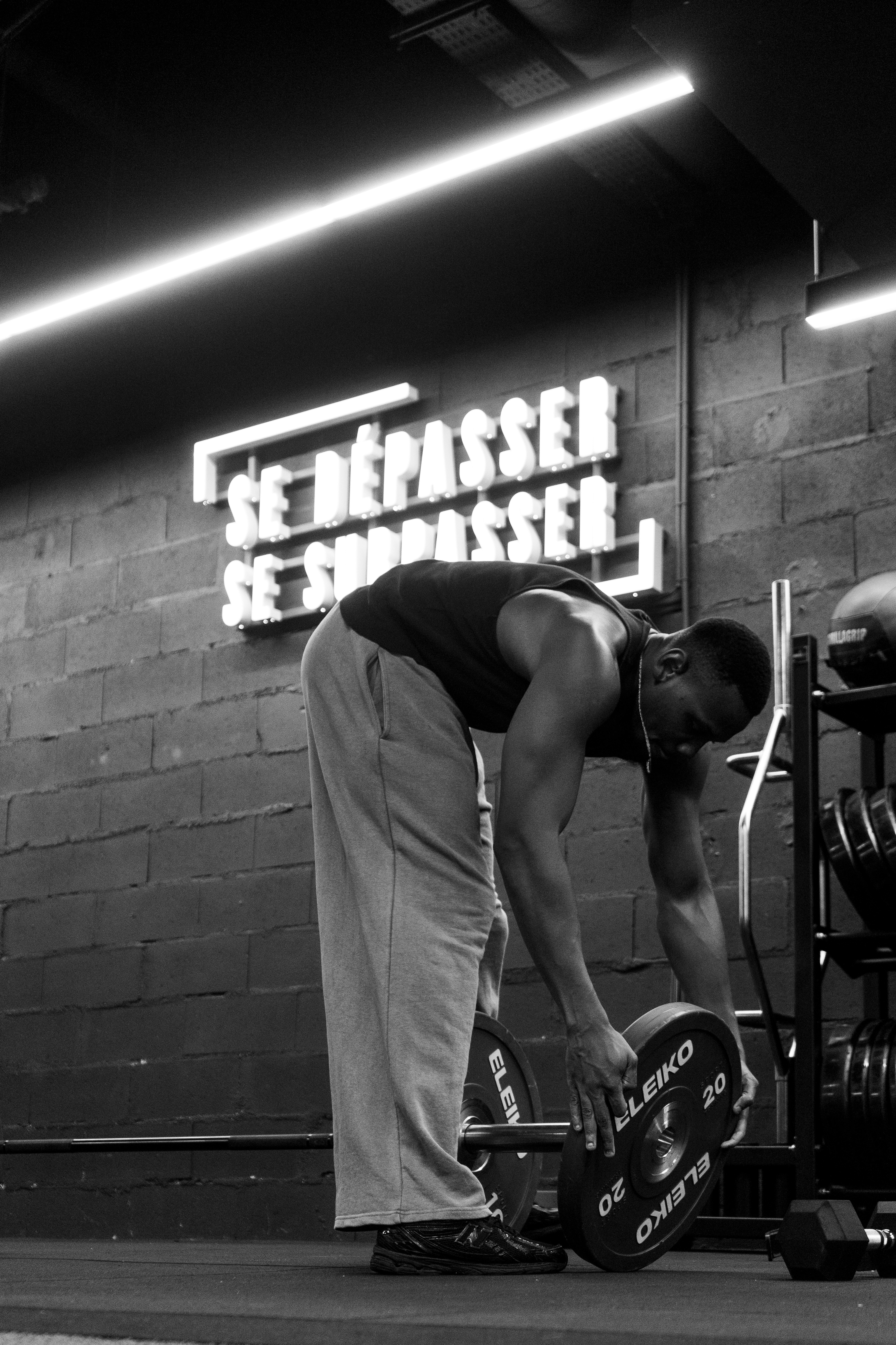 Scène de récupération fitness de haute qualité dans un studio